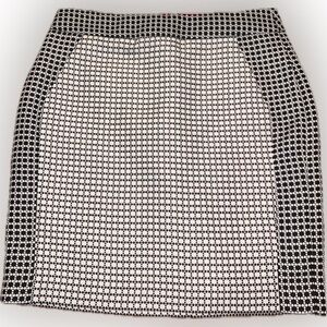 Banana Republic Black White Geometric A Line Pencil Skirt Office Business 10